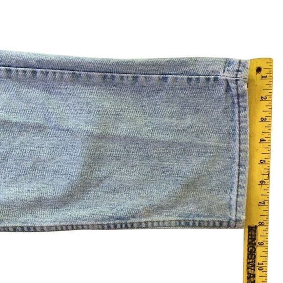 VTG Levis 554 Relaxed 90s Jeans Mens 34x32 Baggy Wide Leg Light Wash USA Made - Picture 13 of 13